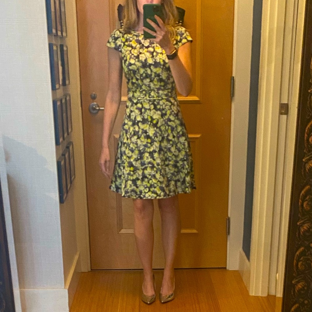 JCrew Neon Print Dress Size 00 NWT